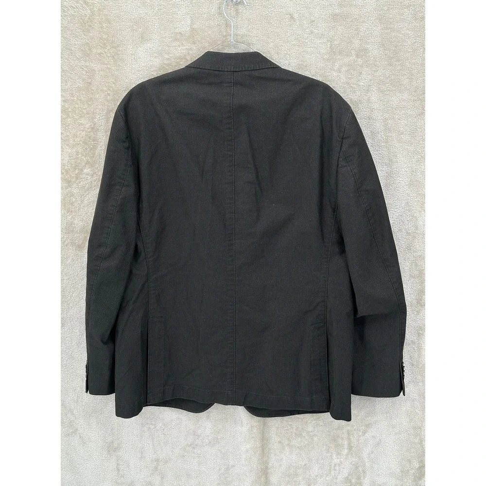 Kroon Blazer Men 44R Gray Bono Wash Jacket Sport Coat Cotton Smart Casual Office